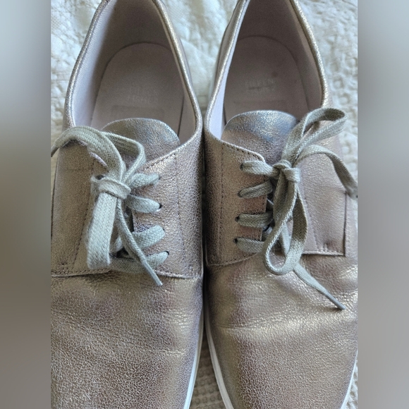 Eileen Fisher Shimmering Gold Platform Lace-up Sneakers | size 10 - Picture 7 of 9